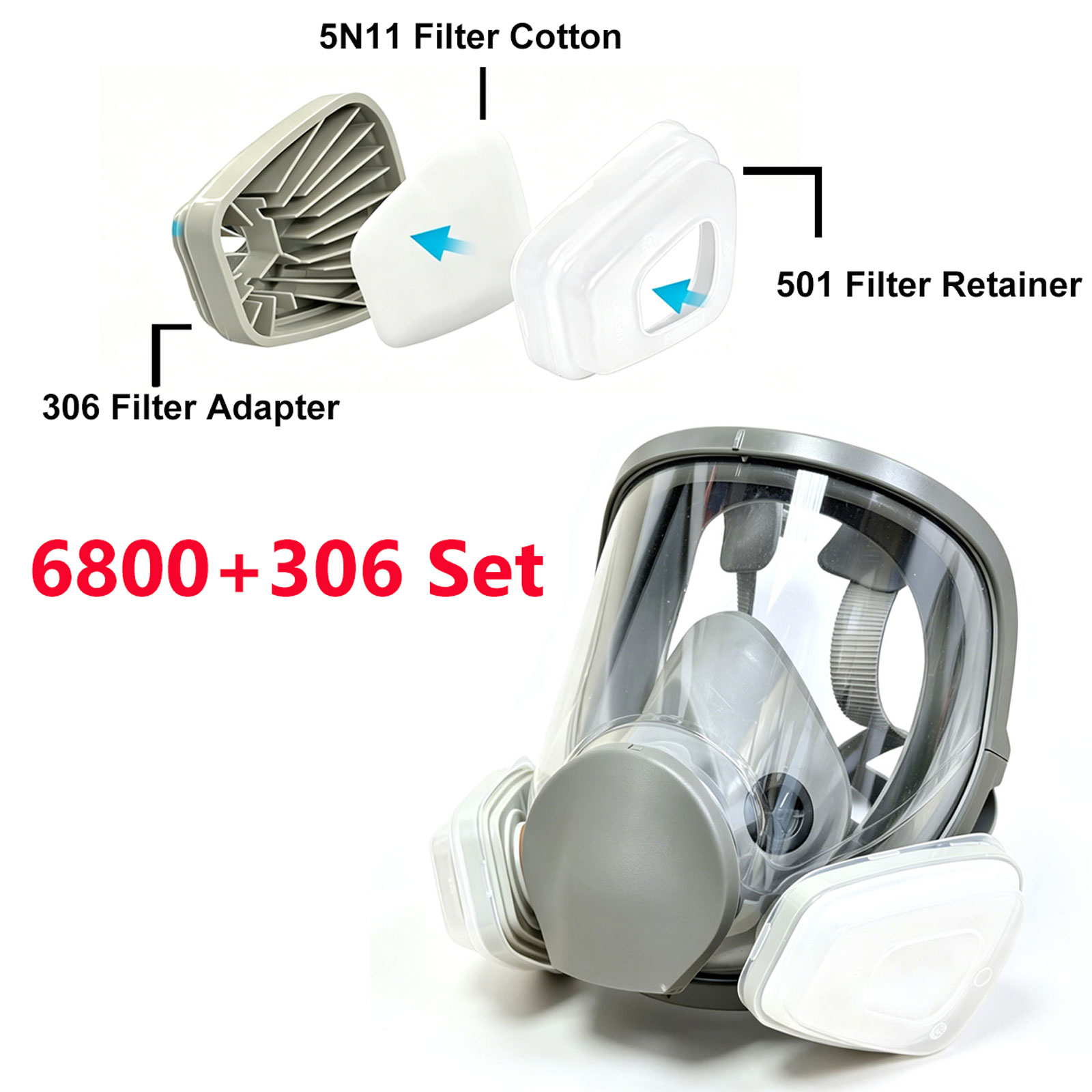 6800 Full Face Respirator with - огляд і ціна Dust Mask Construction