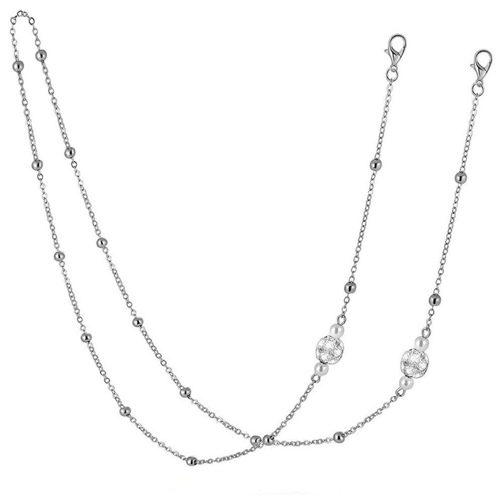 Pearl-Embellished Gold-Plated  - огляд і ціна Mask Chain Holder