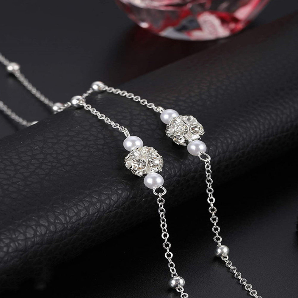 Pearl-Embellished Gold-Plated  - огляд і ціна Mask Chain Holder